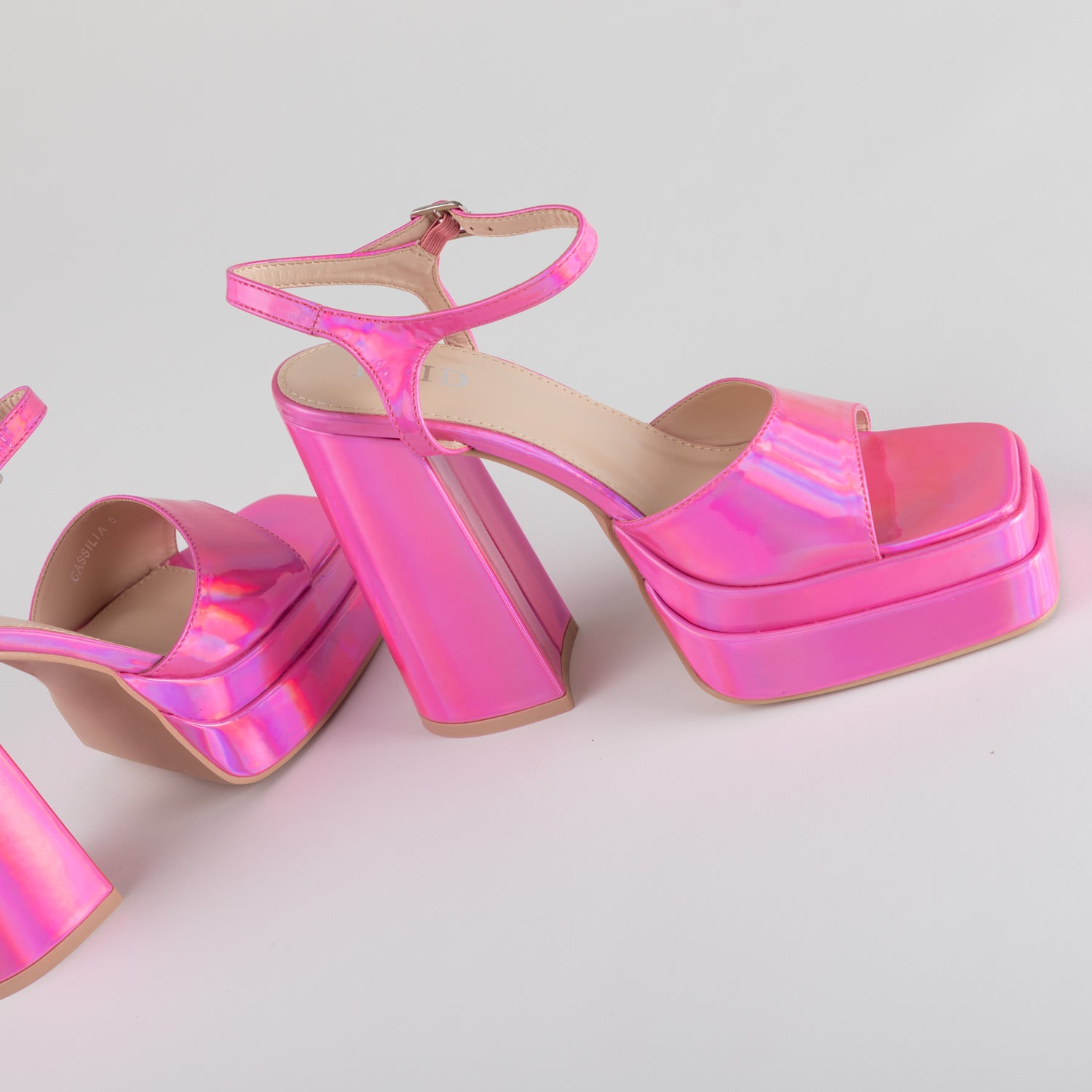 RAID Cassilia Block Heeled Sandals in Pink