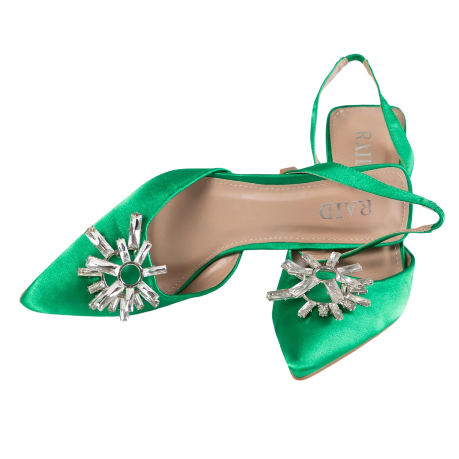 RAID Aisha Slingback Heeled Pump In Green