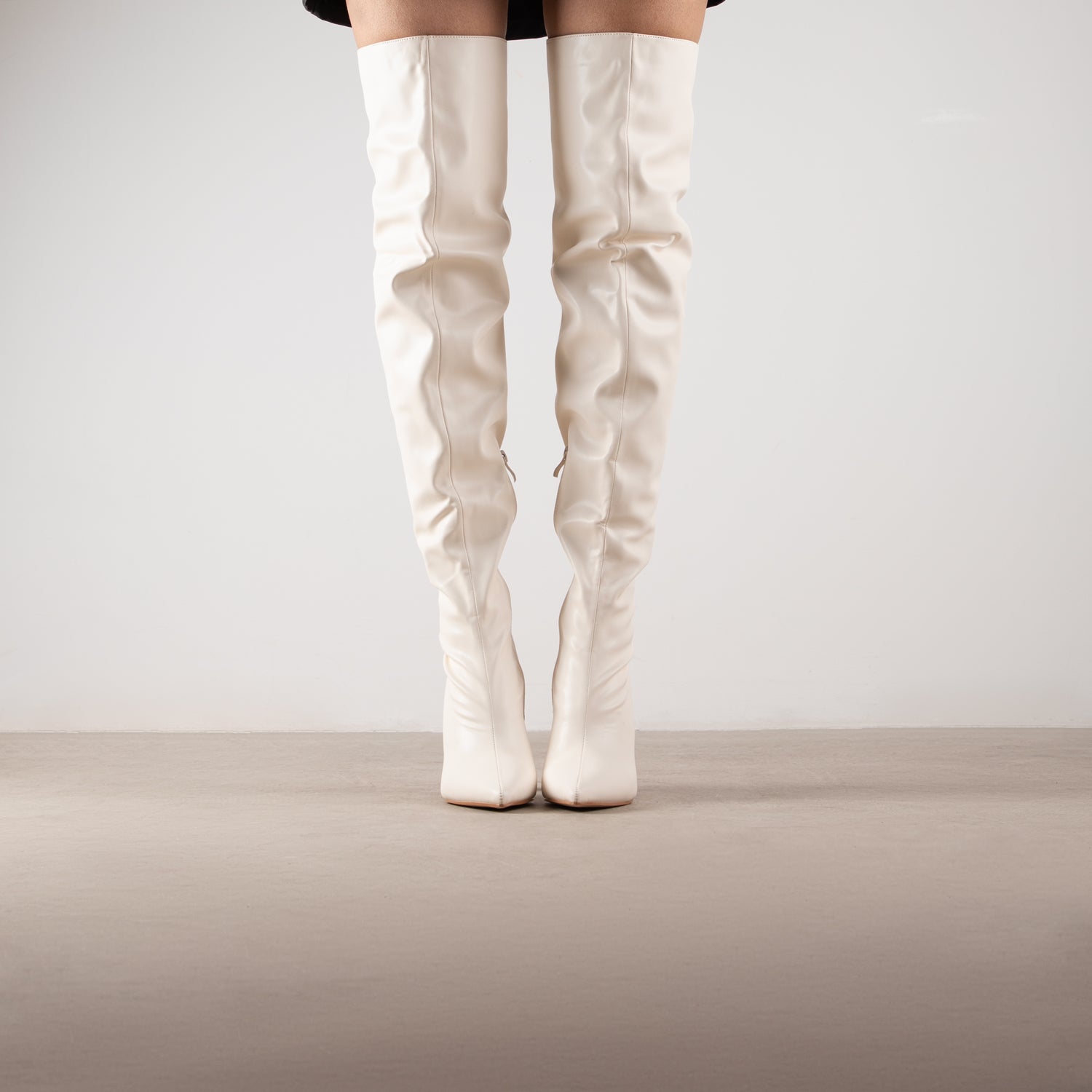 RAID Domino Over The Knee Boot in White