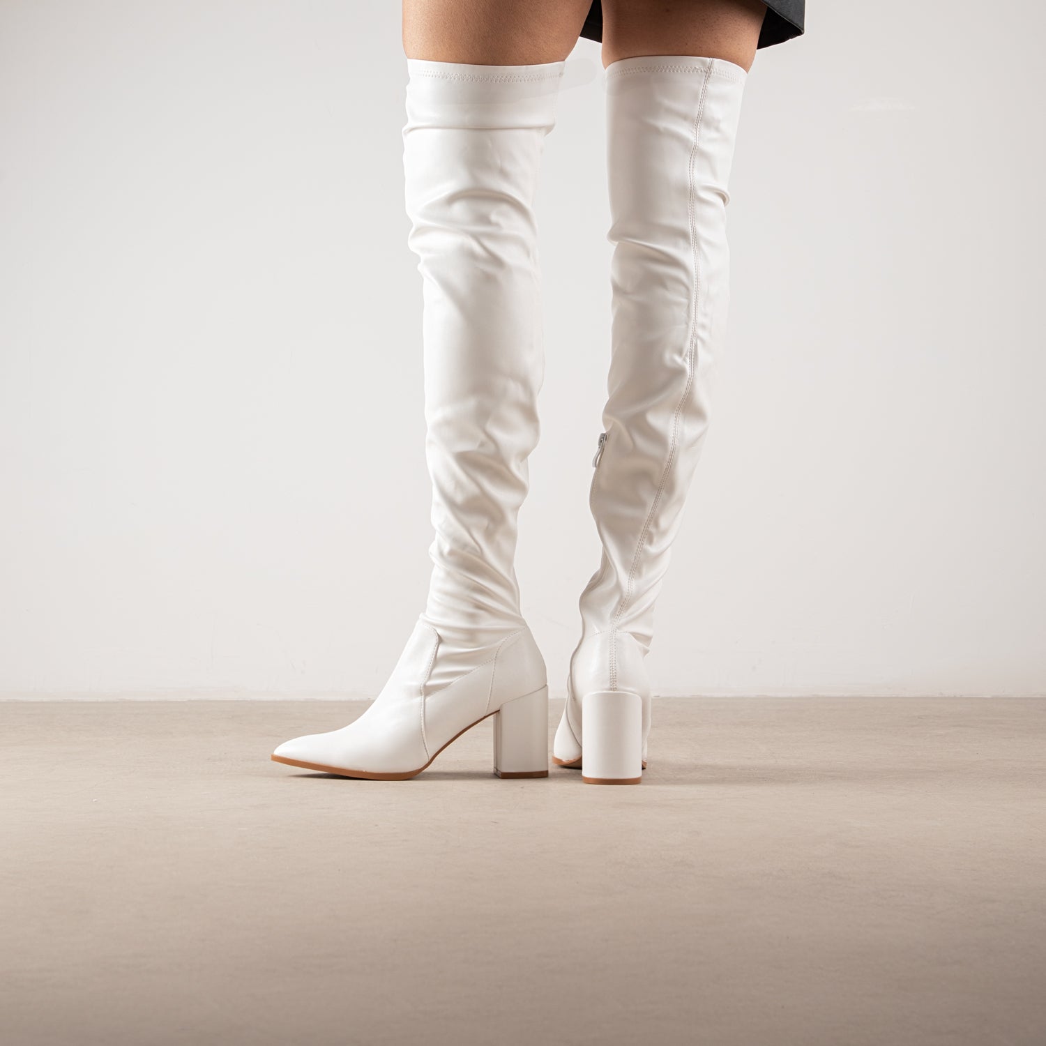 RAID Leonorr Over The Knee Boot in White