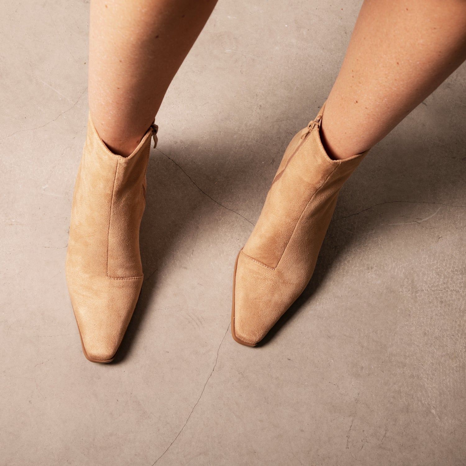 RAID Mollie Suede Ankle Boot in Nude