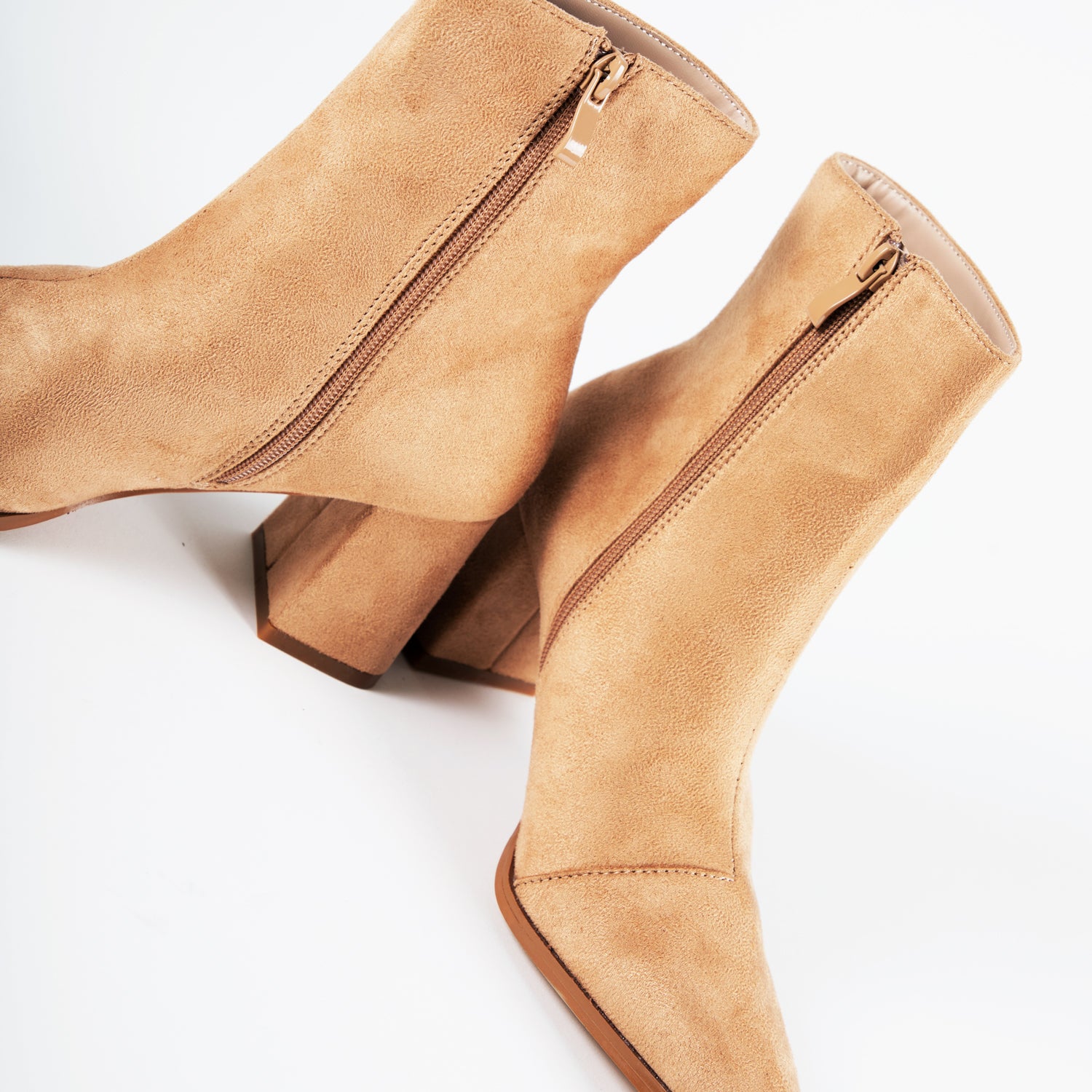RAID Mollie Suede Ankle Boot in Nude