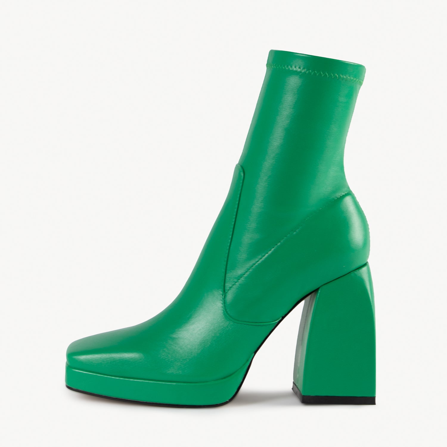 RAID Recruit Block Heeled Ankle Boot in Green