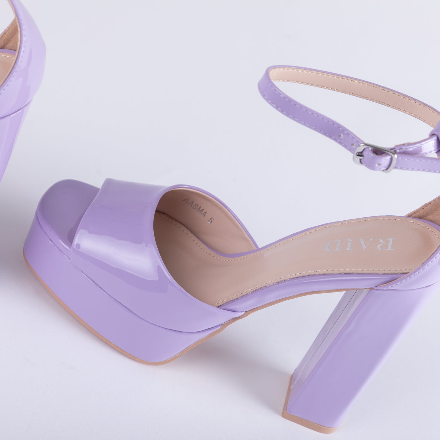 RAID Aasma Platform Heel in Lilac Patent