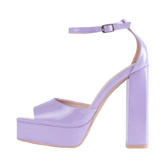 RAID Aasma Platform Heel in Lilac Patent