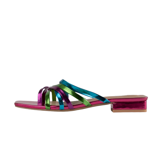 RAID Adonia Flat Mule in Pink Multi