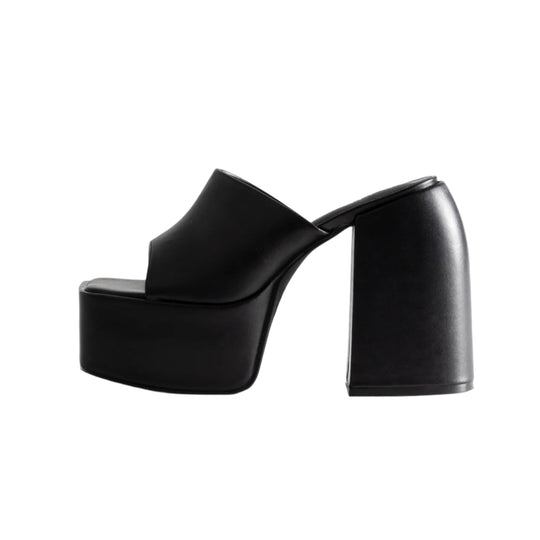 RAID Bina Platform Heeled Mule in Black