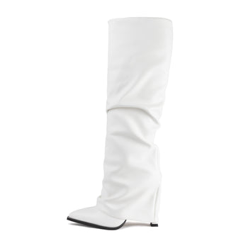 RAID Grandeur Knee High Boots in White