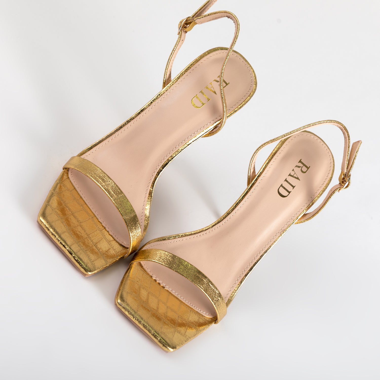 RAID Meryn Heeled Sandal in Gold