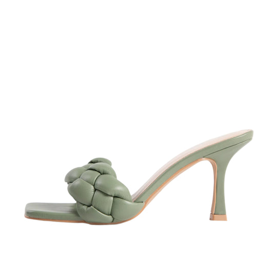 RAID Sandra Padded Mule in Sage Green