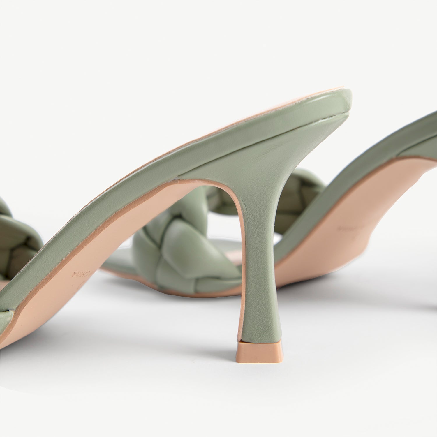RAID Sandra Padded Mule in Sage Green