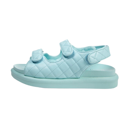 RAID Amylia Quilted Sandal in Aqua