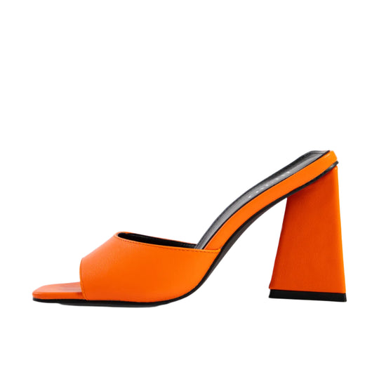 BEBO Kyrah Heeled Mule in Orange