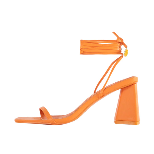 RAID Annie Lace Up Block Heel In Orange