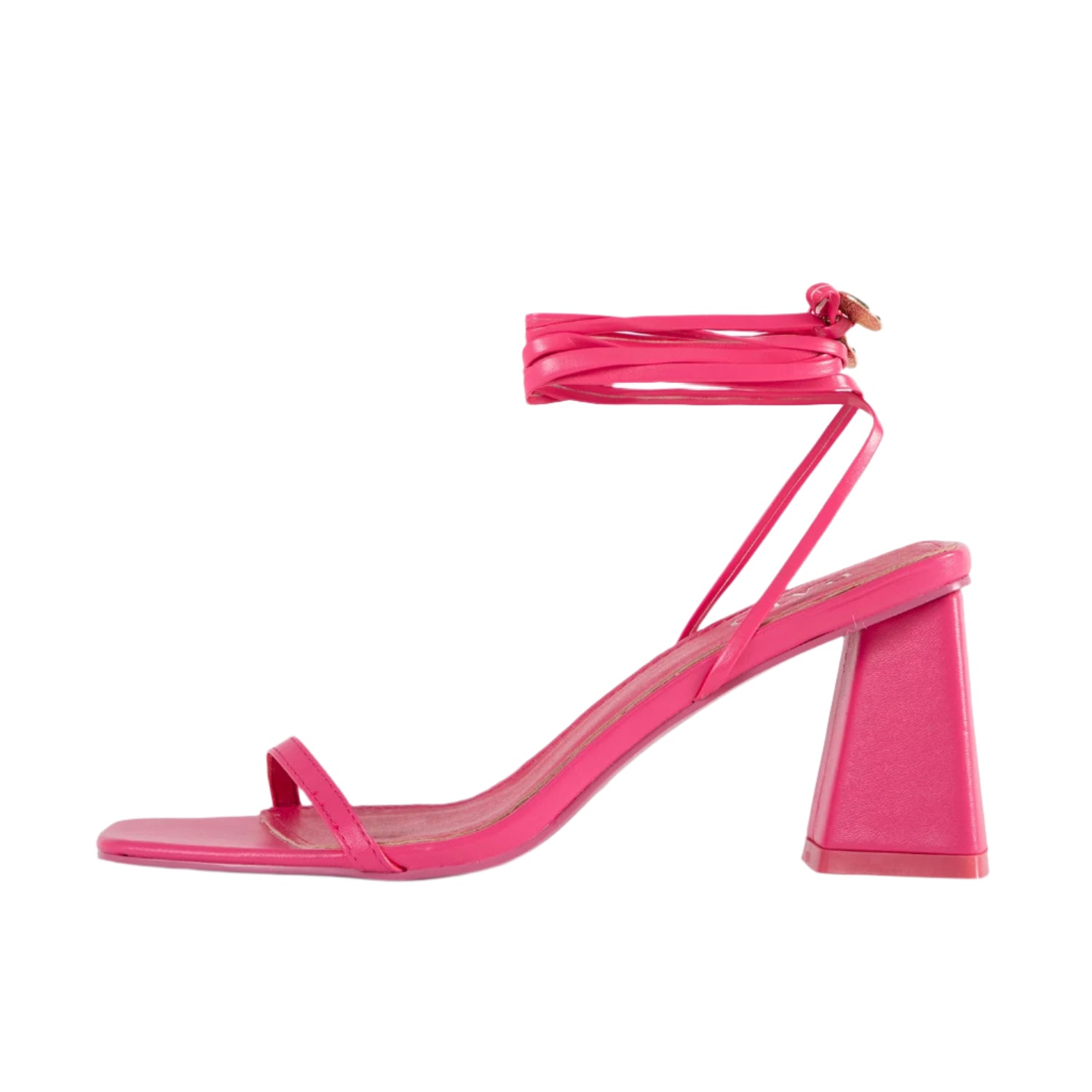 RAID Annie Lace Up Block Heel In Pink