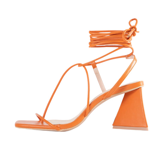 RAID Aysha Strappy Block Heel in Orange