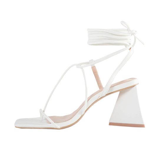 RAID Aysha Strappy Block Heel in White