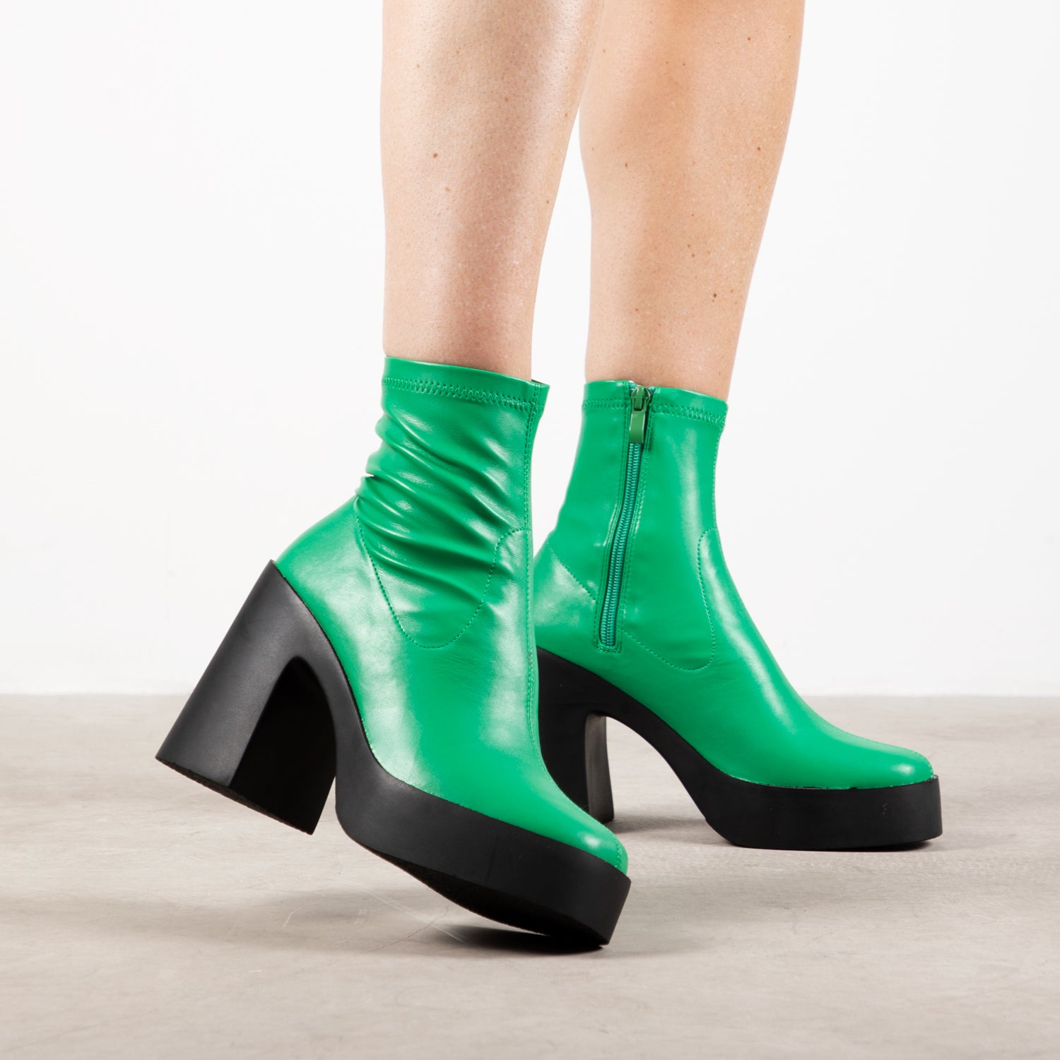 RAID Beena Platform Ankle Boot in Green