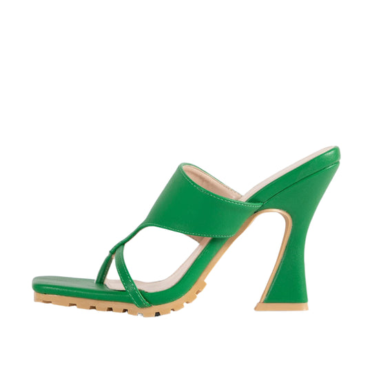 RAID Bennet Square Toe Mule in Green