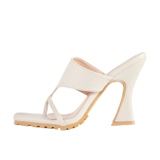 RAID Bennet Square Toe Mule in Off White