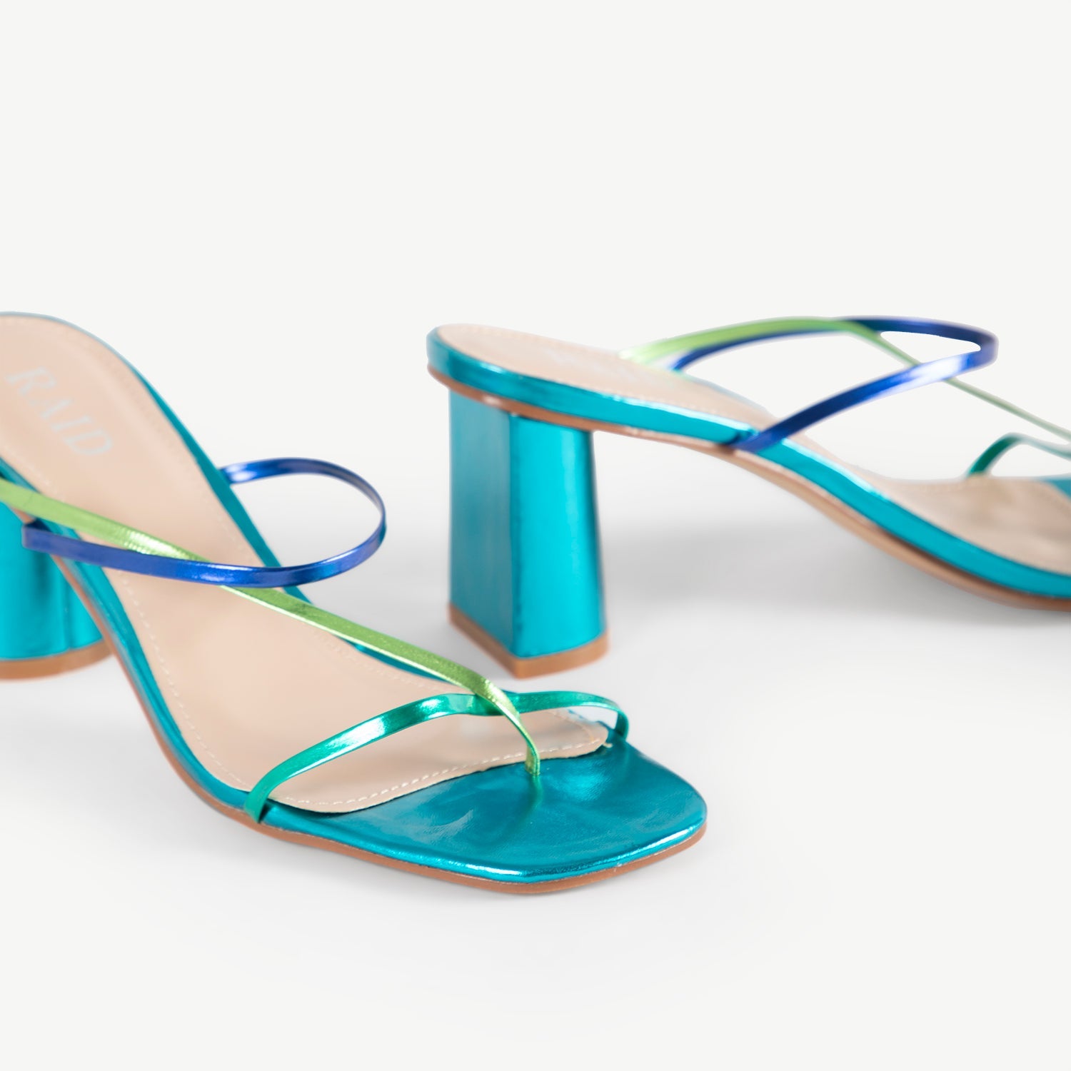 RAID Brioni Heeled Sandal in Blue Multi