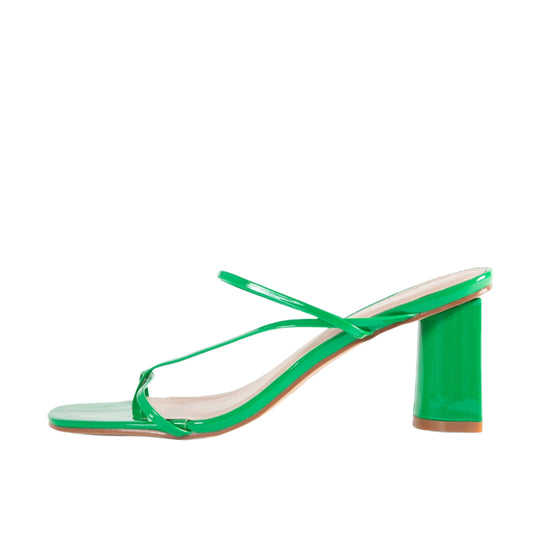 RAID Brioni Heeled Sandal in Green Patent