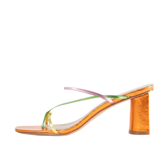 RAID Brioni Heeled Sandal in Orange Multi