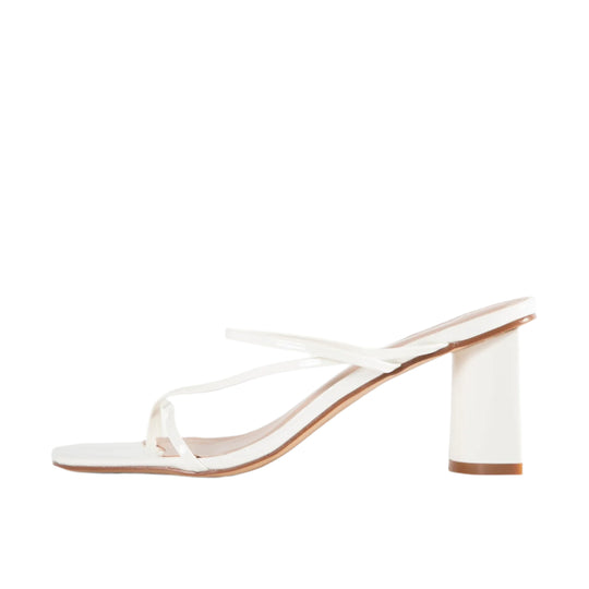 RAID Brioni Heeled Sandal in White Patent