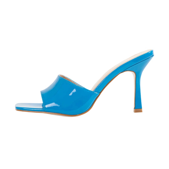 RAID Briya Heeled Mule in Blue Patent