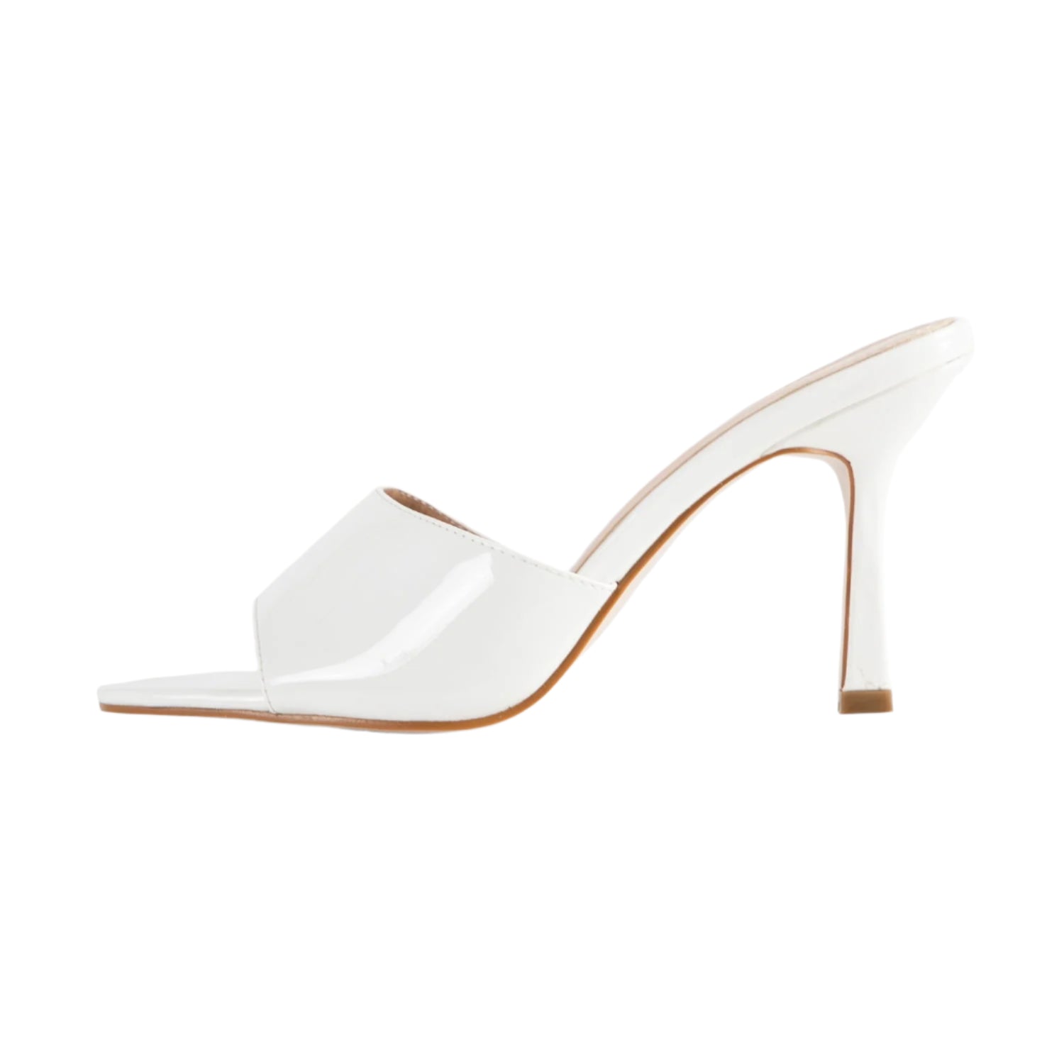 RAID Briya Heeled Mule in White Patent