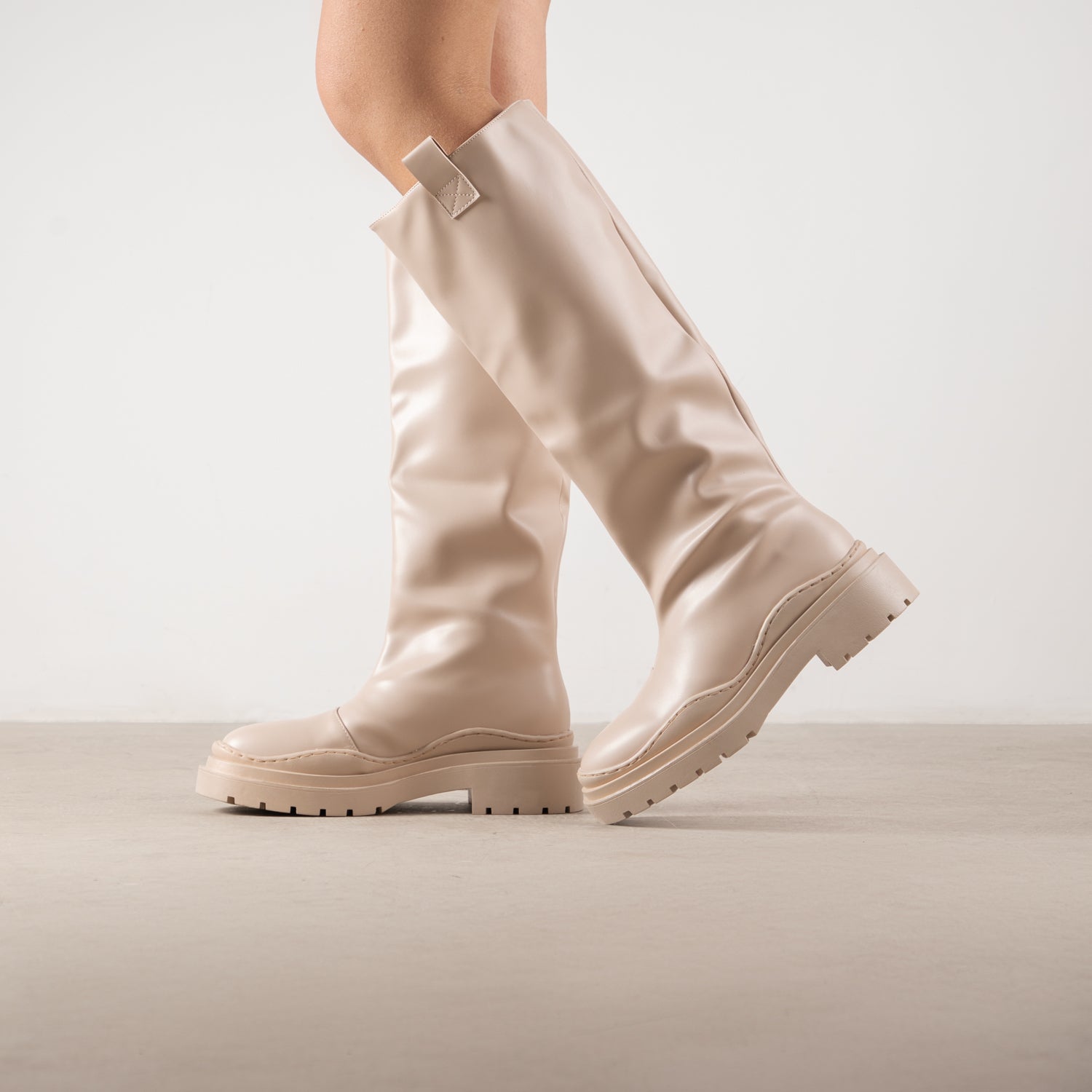 RAID Catania Knee High Boot In Nude