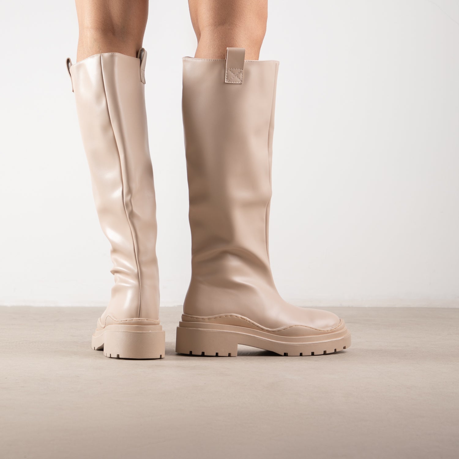 RAID Catania Knee High Boot In Nude