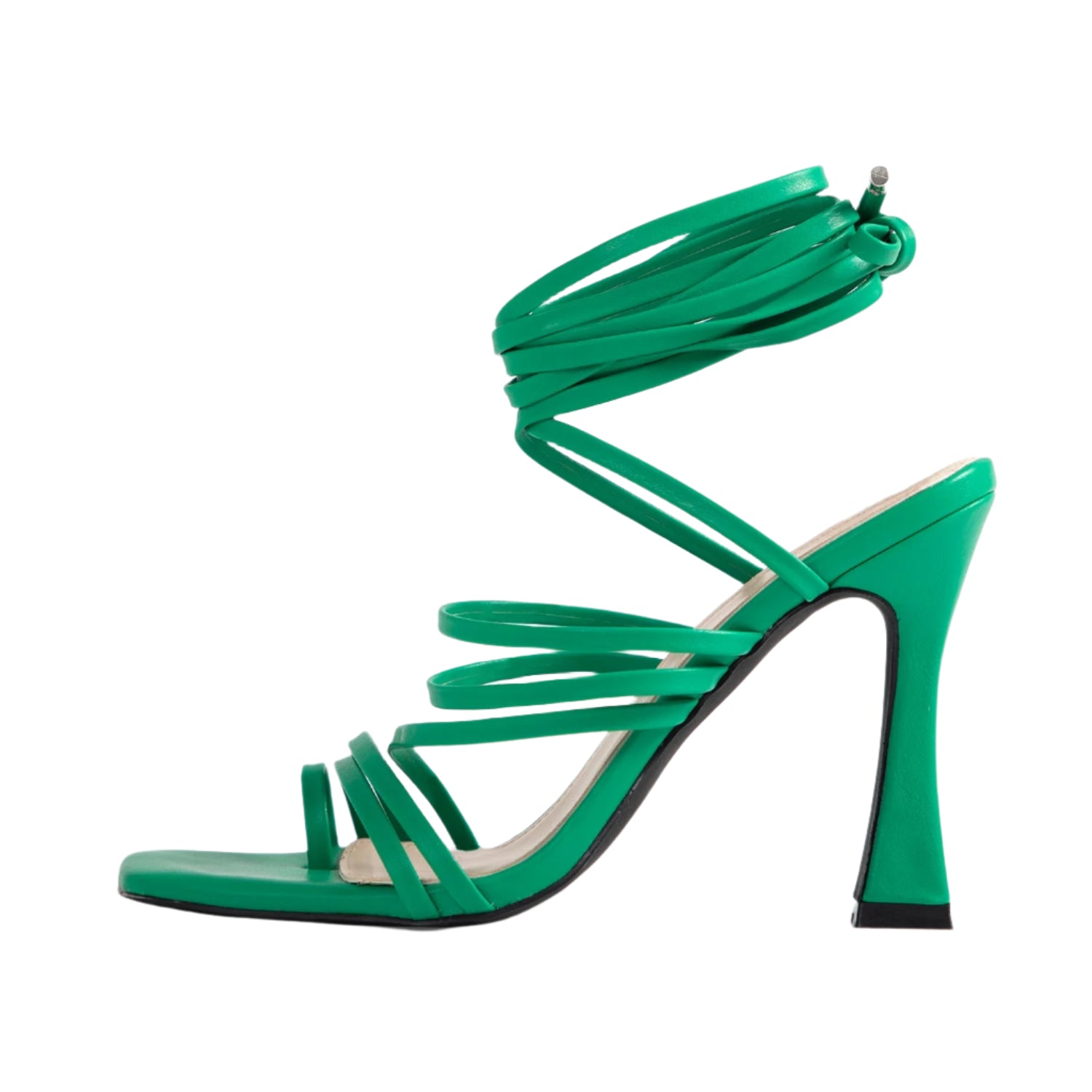 RAID Credence Lace Up Heel in Green