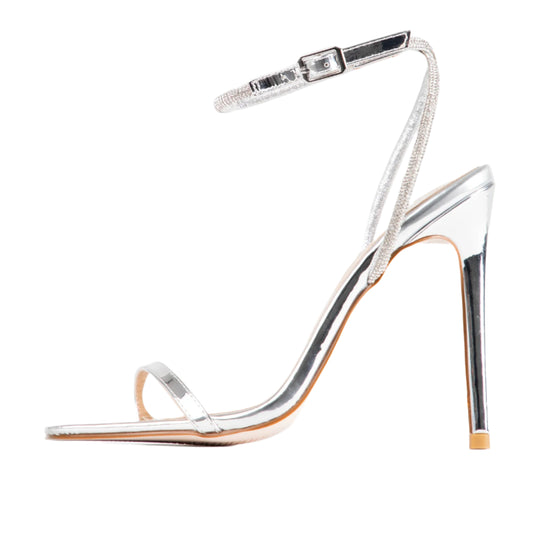 RAID Denisha Heeled Sandal in Silver