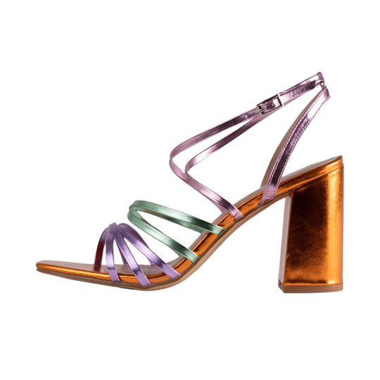 RAID Devika Strappy Sandal in Orange Multi