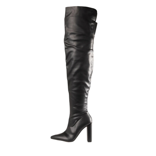 RAID Domino Over The Knee Boot in Black