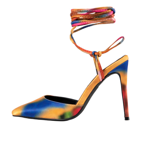 RAID Ember Strappy Heel in Orange Multi