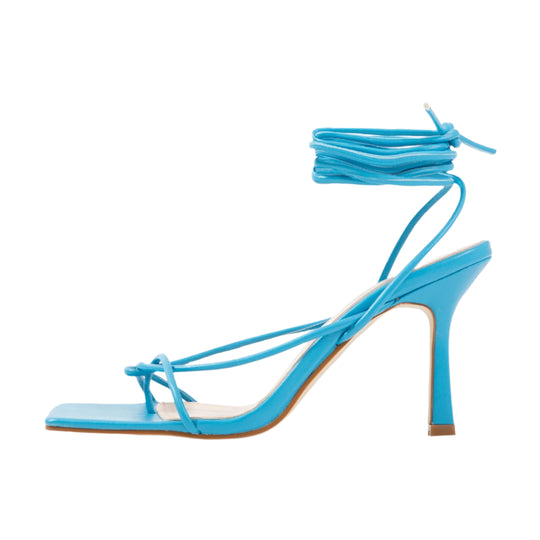 RAID Flutter Lace Up Heel In Blue