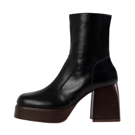 RAID Henna Chunky Ankle Boot in Black