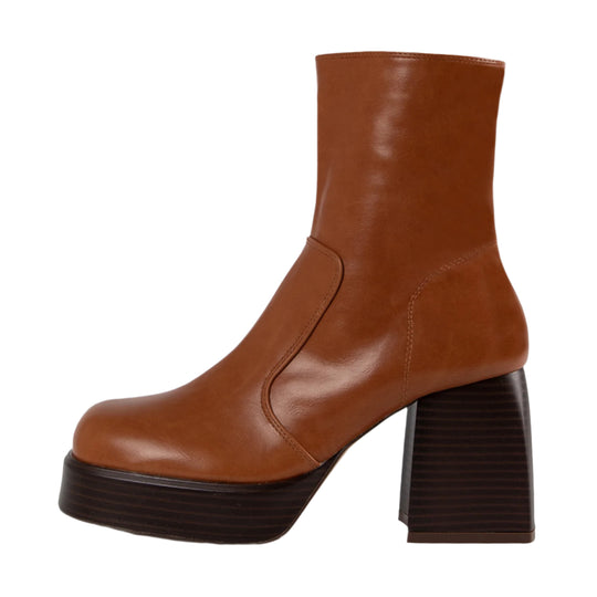 RAID Henna Chunky Ankle Boot in Tan