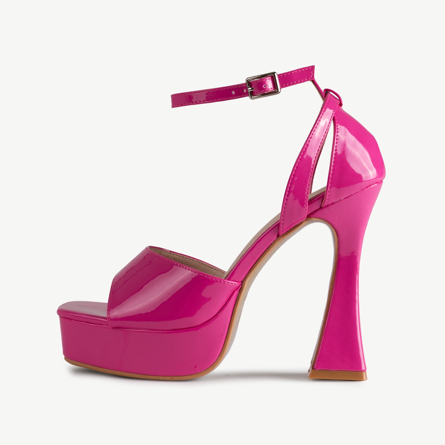 RAID Hope Platform Heels in Pink Patent