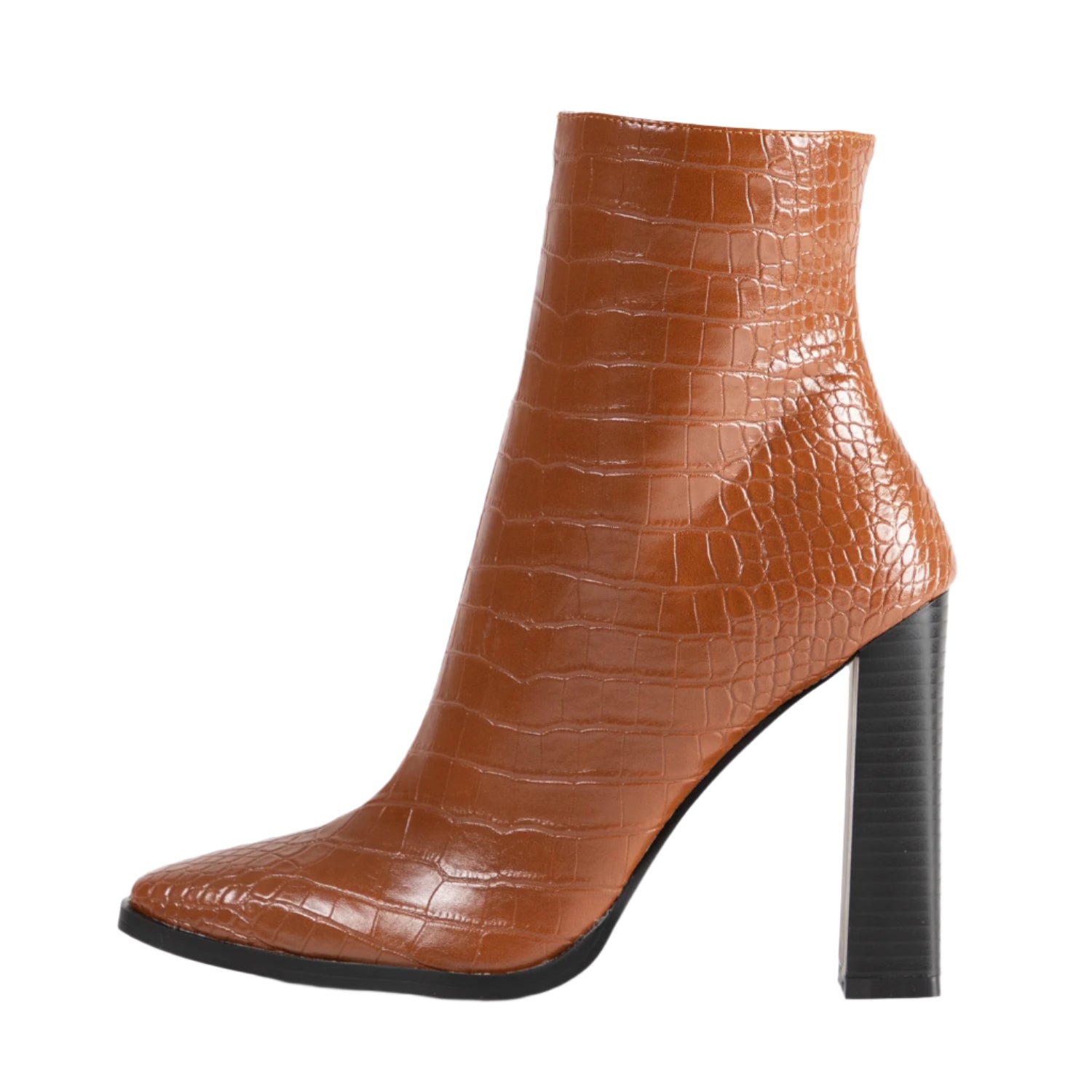 RAID Keena Ankle Boot In Tan Croc