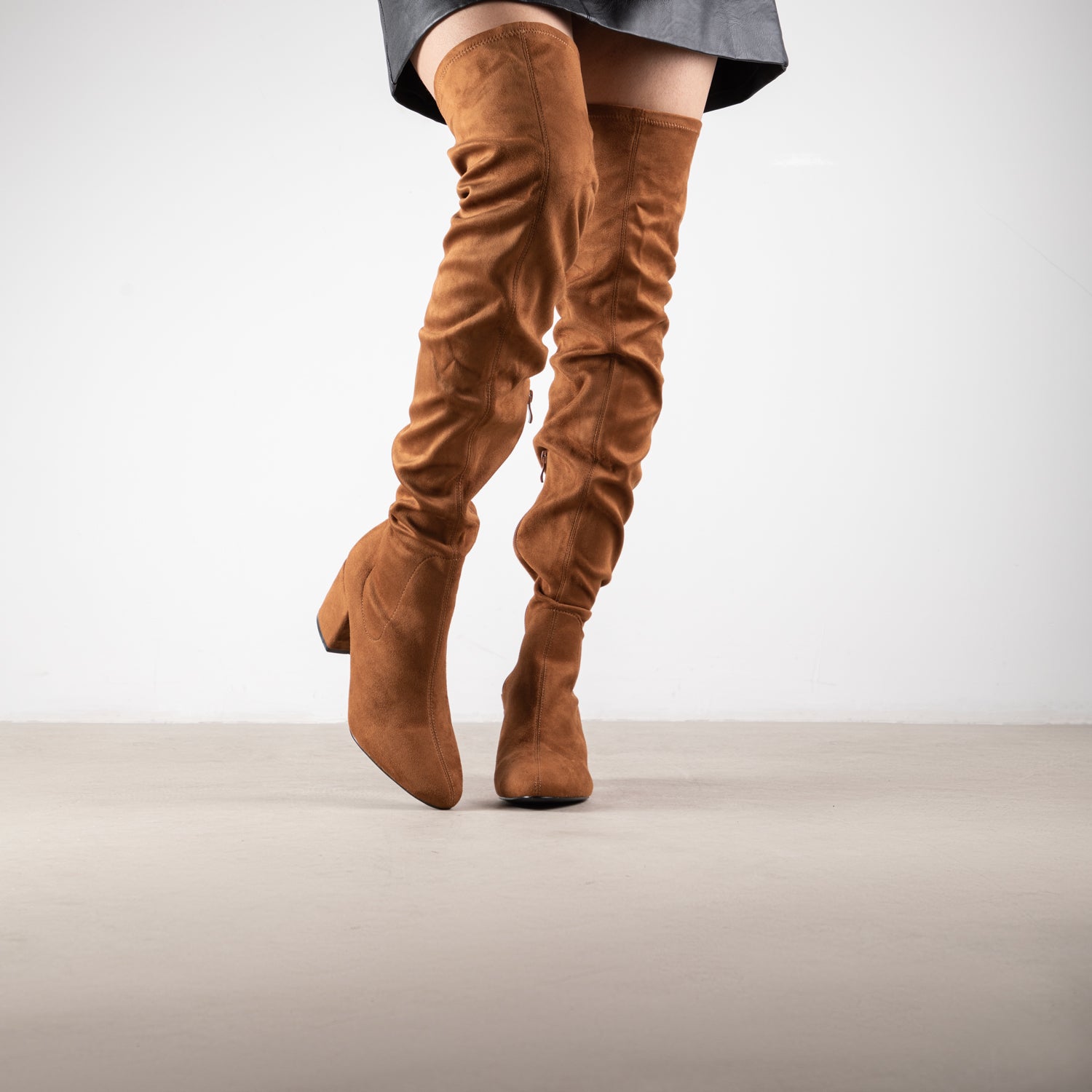 RAID Kola_4 Over The Knee Boot in Cognac