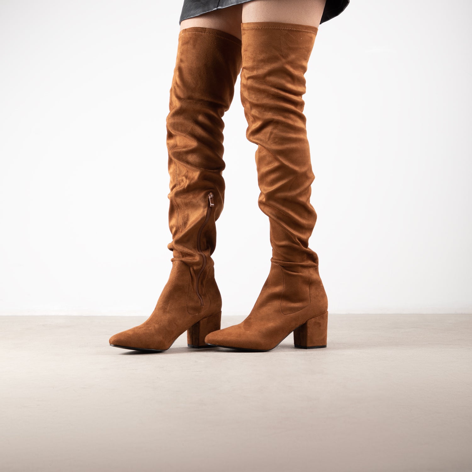 RAID Kola_4 Over The Knee Boot in Cognac
