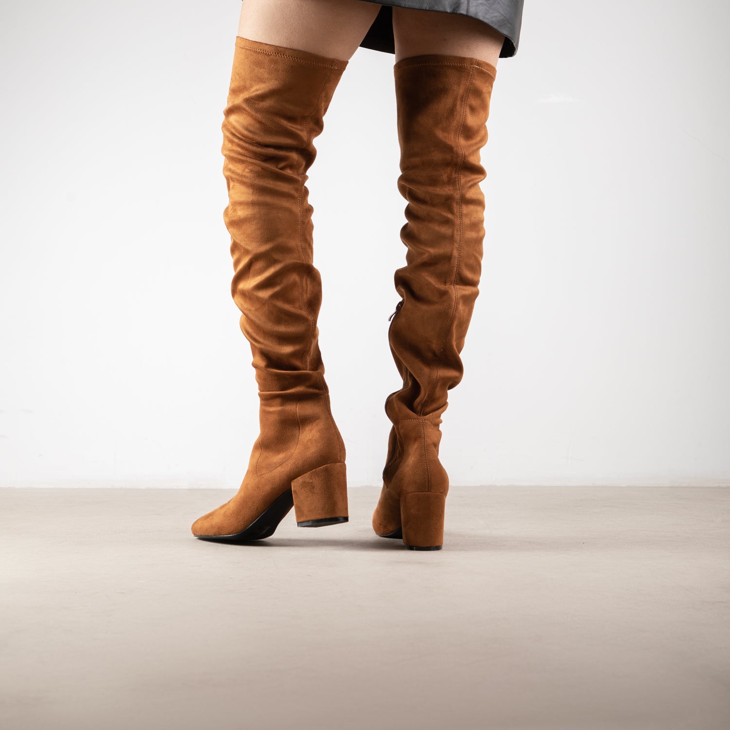RAID Kola_4 Over The Knee Boot in Cognac
