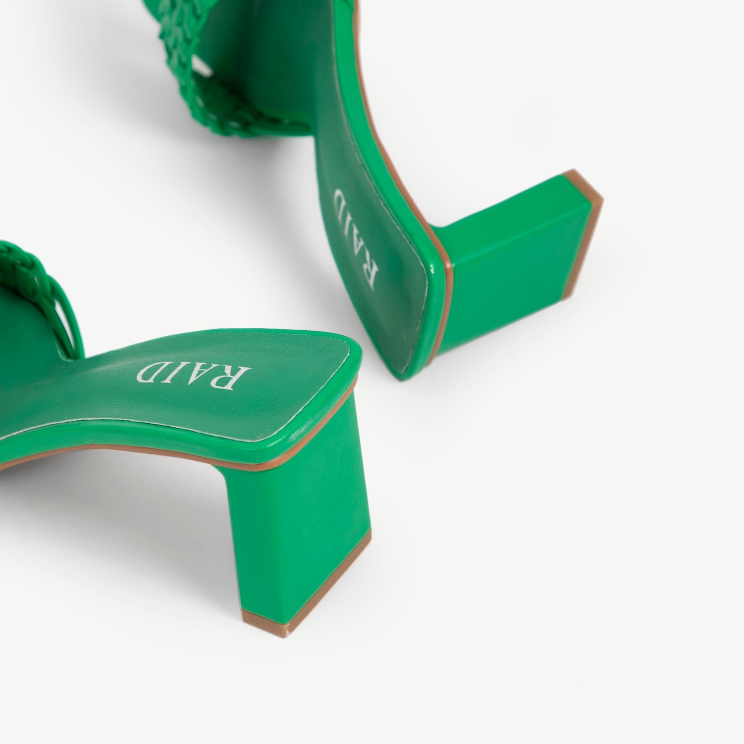 RAID Krivah Heeled Mules in Green