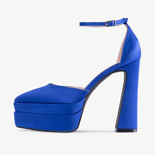 RAID Lavender Platform Heel in Blue