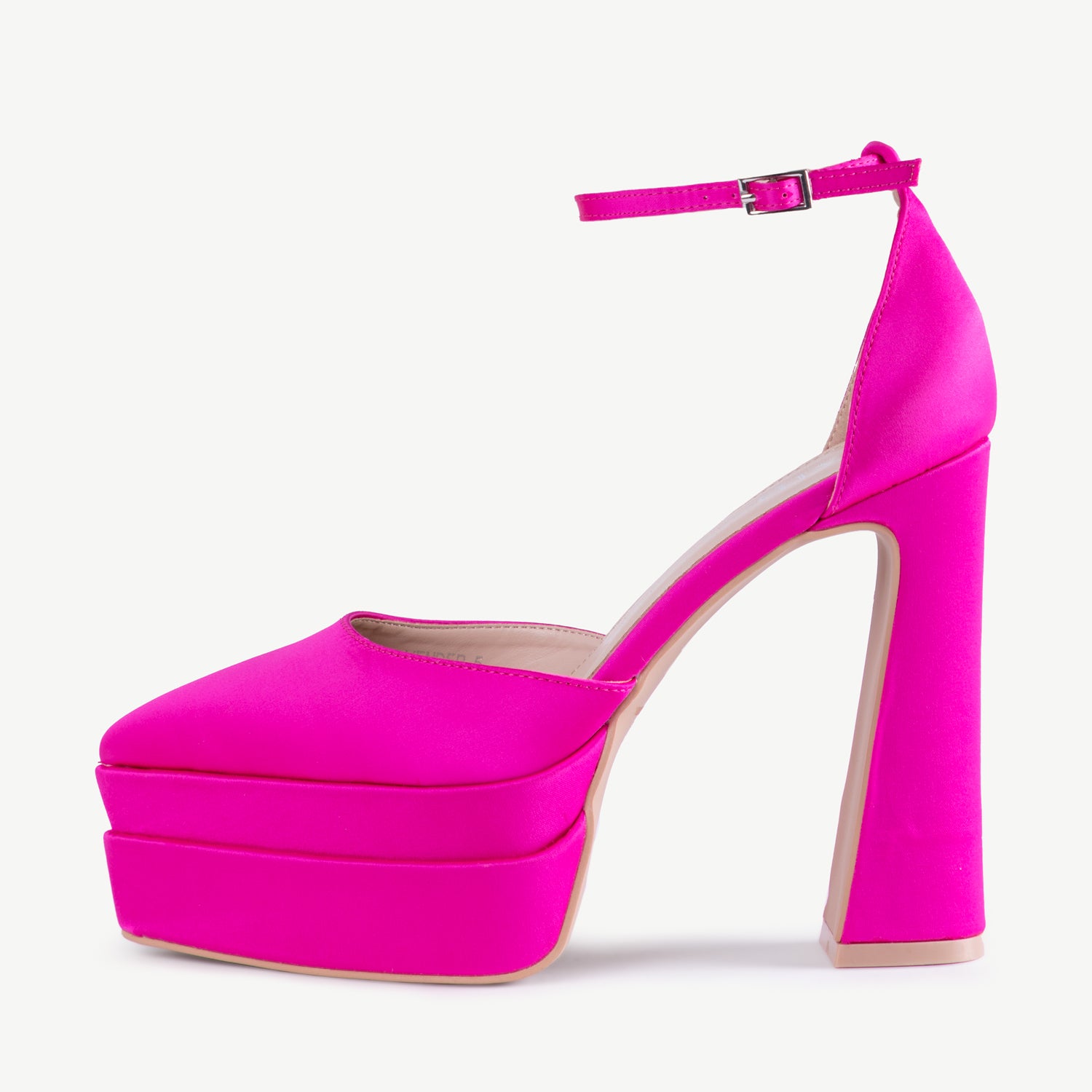 Venus Pink Platform Tie-Up Heels – Aashi.Co