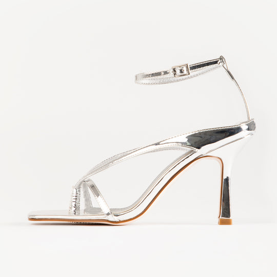 RAID Meeka Heeled Sandal In Silver