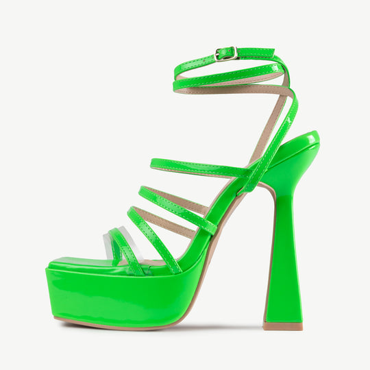 RAID Mishka Platform Heel in Green
